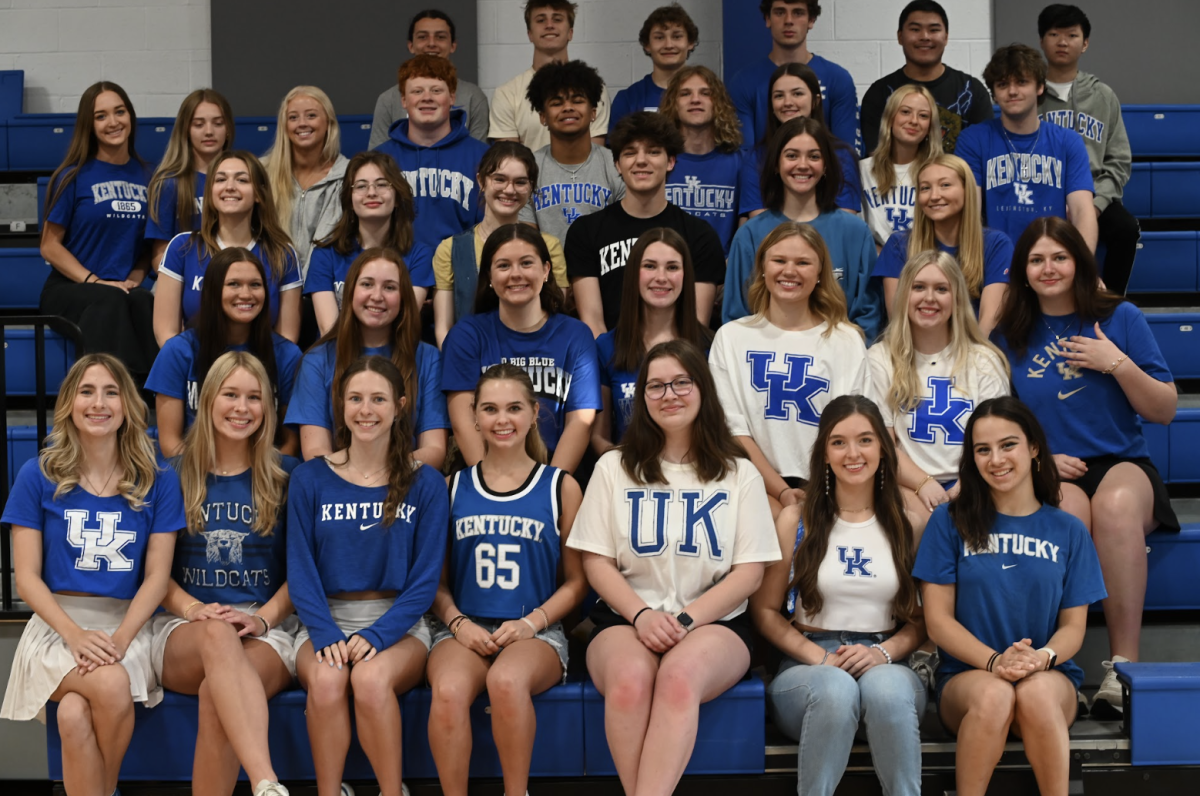 1) Highlands seniors that will be attending University of Kentucky gather together. “ I am  sad to leave high school because I enjoy it so much and I don't want to leave my family and friends,” Emma Stevens (12) said. 